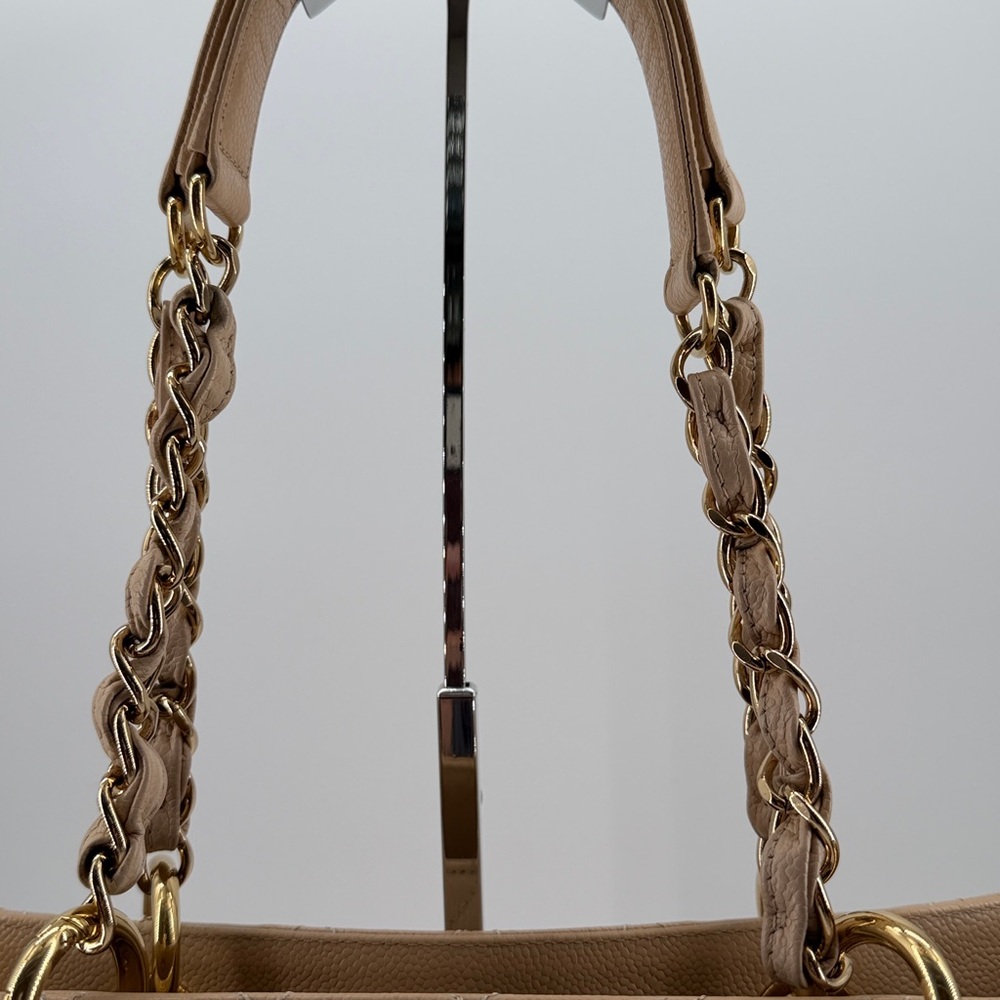 Chanel Beige Quilted Grand Shopping GST Tote Bag - Picture 3 of 13